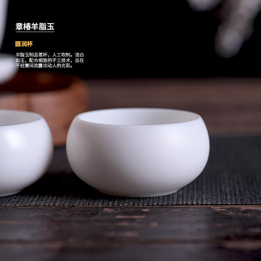 【章椿羊脂玉】【圆润杯2入小号】品茗杯白瓷家用泡茶杯 商品图0