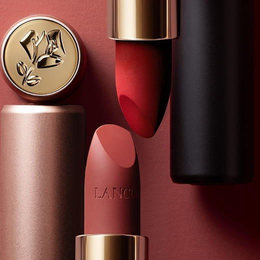 法国lancome 兰蔻全新粉金管菁纯柔雾哑光口红 (xz)