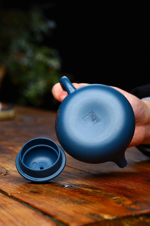 【汉瓦·容天对壶】泥料：天青泥 容量：220cc 作者：黄加峰 商品图4