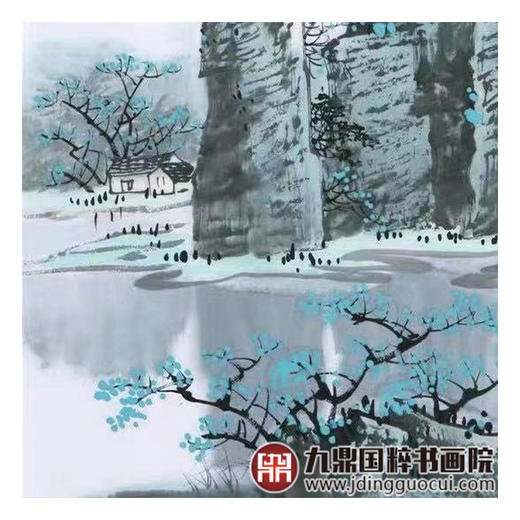 王玉东《漓江春韵》68*68cm 山水斗方作品 客厅/茶室挂画 商品图6