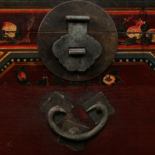 华伦家具 彩绘箱 字画箱 储物箱子 全实木箱子 衣箱整理收藏箱 商品图4