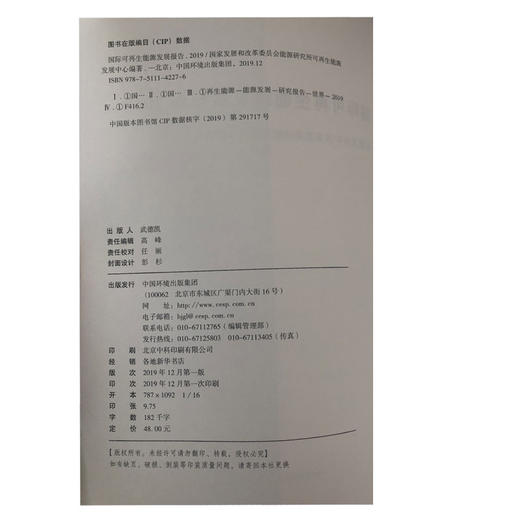 国际可再生能源发展报告2019   9787511142276   国家发展和改革委员会能源研究所可再生能源发展中心 商品图2