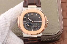 🔥N荐表【高品质版本】百达翡丽运动系列（鹦鹉螺）5724（霸道总裁）升级版。所有功能同正品（10字位动能显示 7字位日历和月相 4字位小秒针），和原装一样的带水平压纹图案，带荧光刻度 ，40mm