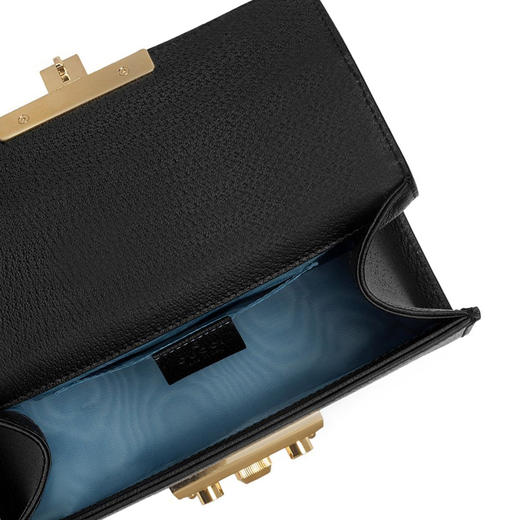 gucci 古驰 女士padlock系列黑色牛皮蜜蜂星星图案小号肩背包