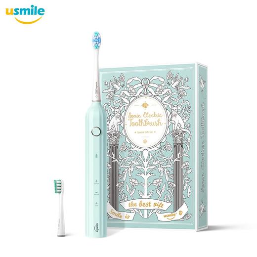 usmile 电动牙刷 成人声波震动情侣电动牙刷 Y1 蜜粉/绅灰/沁蓝 商品图1
