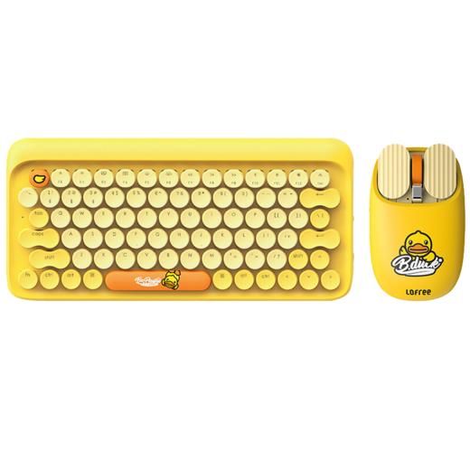 LOFREE 洛斐小黄鸭 B.Duck DOT圆点蓝牙机械键盘 无线复古键盘 iPad苹果笔记本键盘 小黄鸭键鼠套装 商品图8