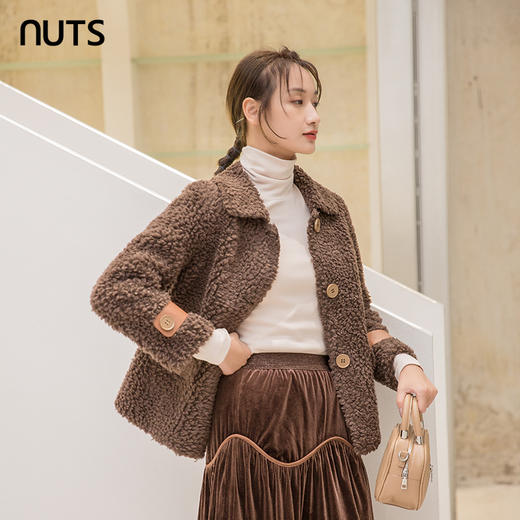 NUTS羊羔绒短外套女141041015 商品图3
