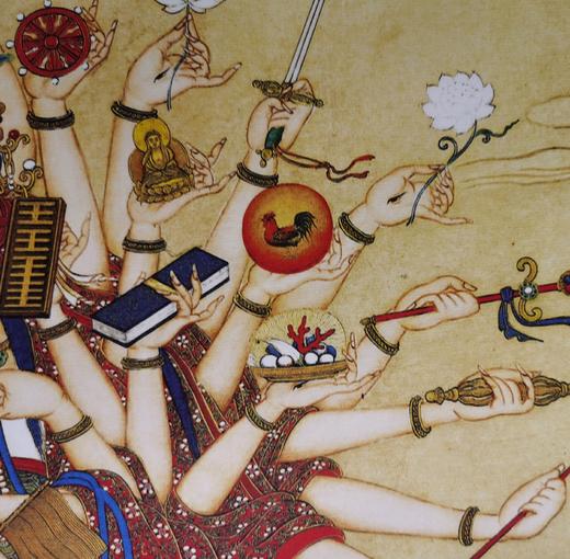 【定制书画】（清）丁观鹏《宝相观音图》纸本 立轴 馆藏书画高仿复制艺术品（付款后28天内发货） 商品图2