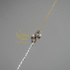 Spoiledbrat Jewelry 手工蝴蝶结米珍珠半链手链