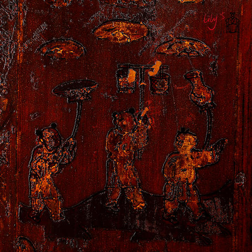 华伦家具红漆描金大柜衣柜书柜储物柜明清古典家具收藏民宿影视 商品图4