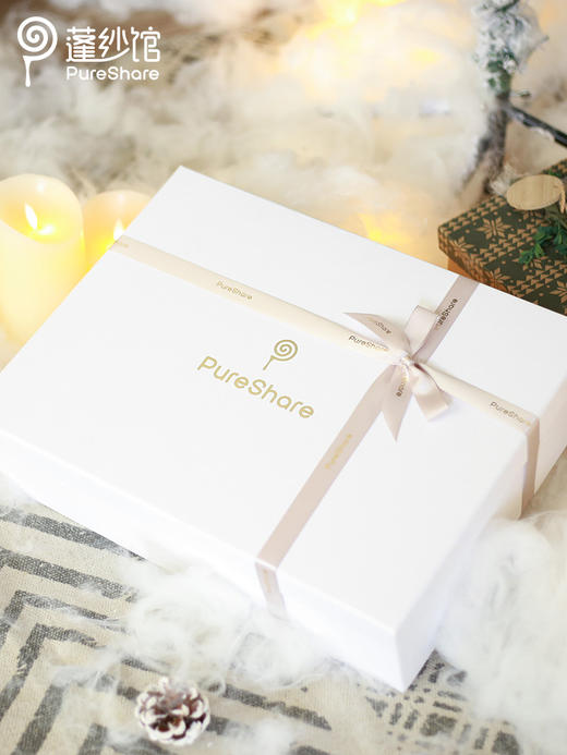 pureshare 百日礼服白纱蓬蓬裙女童连衣裙公主裙礼盒宝宝裙 商品图2