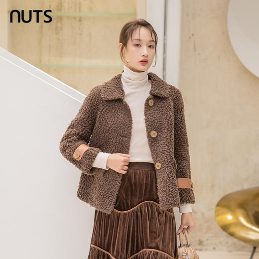 NUTS羊羔绒短外套女141041015 商品图0