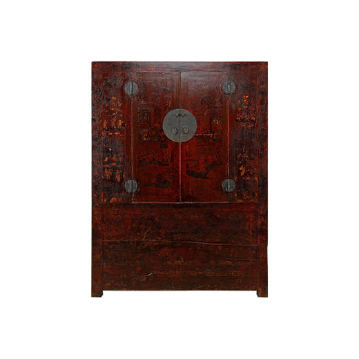 华伦家具红漆描金大柜衣柜书柜储物柜明清古典家具收藏民宿影视 商品图0