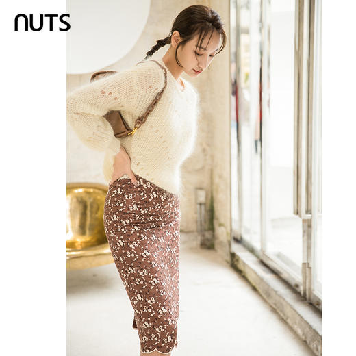 NUTS碎花修身包臀半身裙女141063066 商品图3