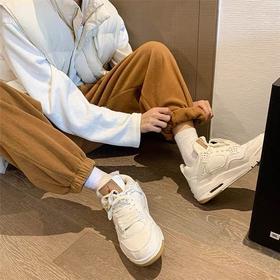 冬季摇粒绒保暖裤子男束脚ins潮流休闲运动学生韩版百搭小脚卫裤