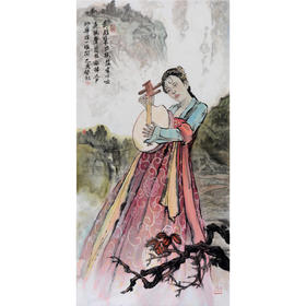 柴发林《人物作品》68*138cm 人物竖幅作品 玄关/书房挂画