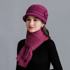 TZW-中老年冬天帽子女兔毛针织毛线帽新款时尚妈妈帽围巾 商品缩略图1