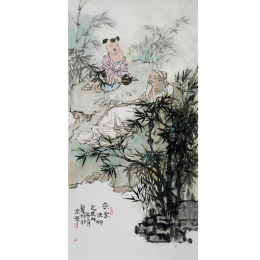柴发林《茶圣陆羽》68*138cm 人物竖幅作品 玄关/书房挂画 商品图0