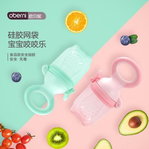 【母婴】*果蔬咬咬乐婴儿 辅食水果咬咬乐奶嘴硅胶网袋果蔬乐 商品图0