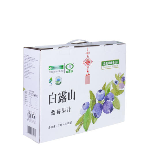 【常州馆】白露山蓝莓汁/产地直发/12听*248ml*1箱 商品图2