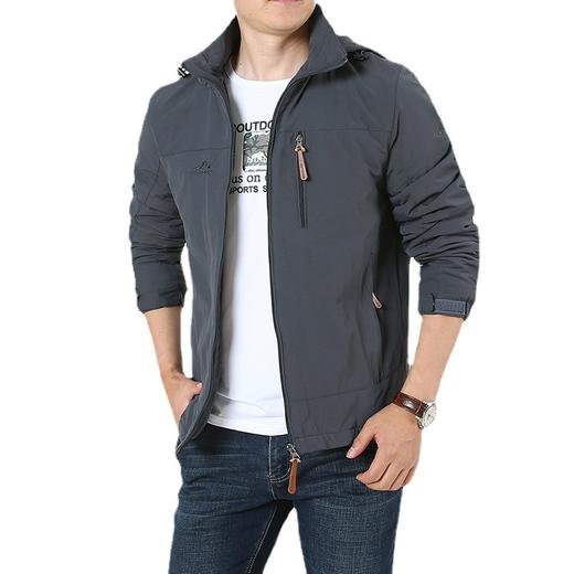 【服饰鞋包】*冬季加绒男士夹克 潮流保暖男式外套冲锋衣户外运动休闲男装 商品图2