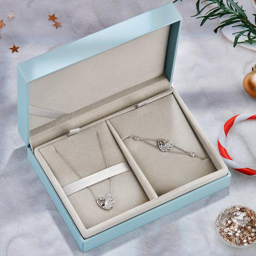 施华洛世奇&AWISH COLLECTION 飞舞银河 项链+手链套装 镶嵌施华洛世奇立方氧化锆 商品图3