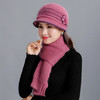 TZW-中老年冬天帽子女兔毛针织毛线帽新款时尚妈妈帽围巾 商品缩略图0