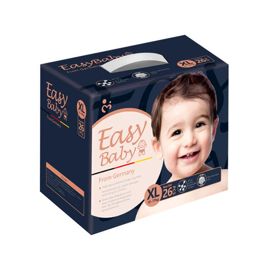 德国原装进口Easy baby 依姿蓝钻系列尿不湿XL码26P拉拉裤 商品图0