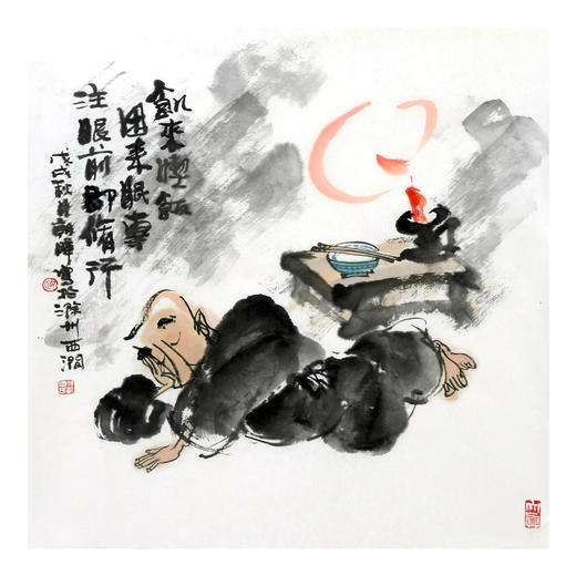 姬朝晖《人物作品》50*50cm 人物斗方作品 茶室/客厅挂画 商品图0