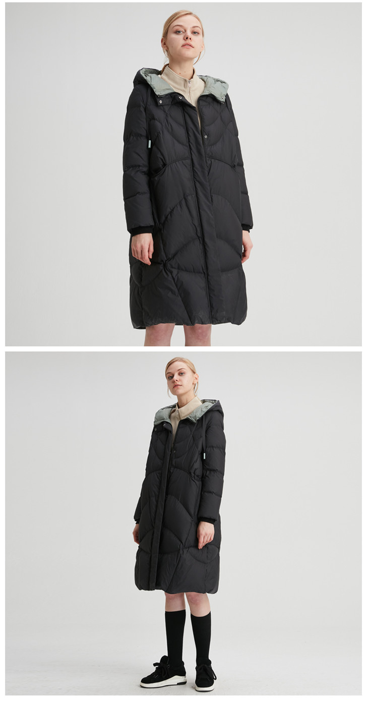 水淼2020新款冬装胖mm大码女装韩版连帽白鸭绒加厚保暖羽绒服7305