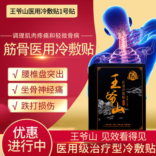 王爷山 医用冷敷贴1号筋骨冷敷贴 6片 (海南分院) 商品图0