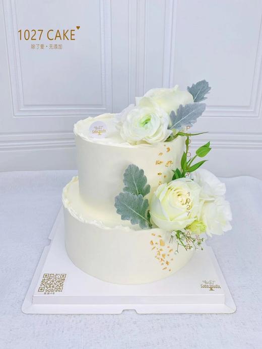 1027CAKE | 双层 鲜花 白色系 商品图0