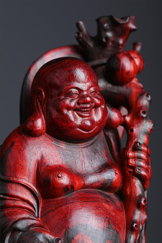 火焰纹小叶紫檀弥勒佛雕件 b3 商品图5