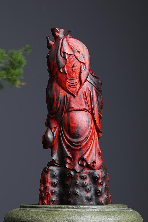 火焰纹小叶紫檀弥勒佛雕件 b3 商品图3