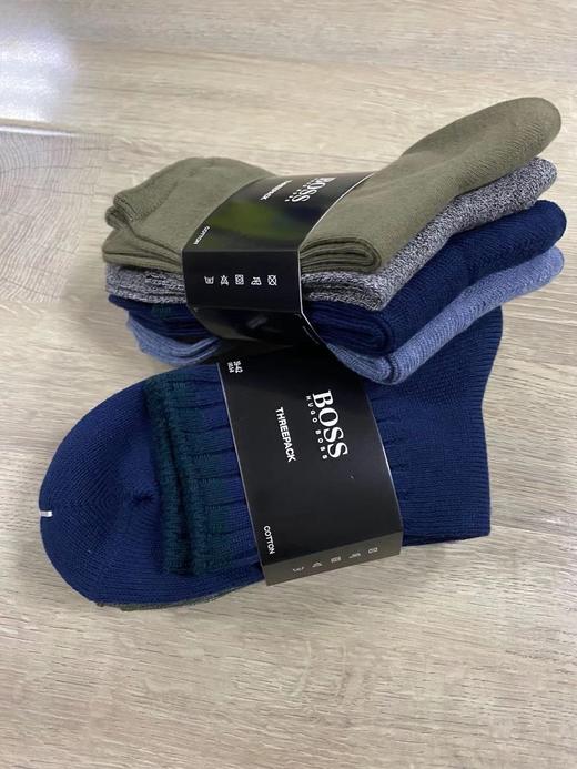 点此购买 boss男款混色纯棉双针高筒袜 外贸171688 商品图5