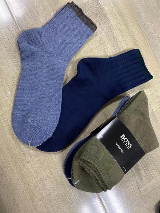 点此购买 boss男款混色纯棉双针高筒袜 外贸171688 商品图7