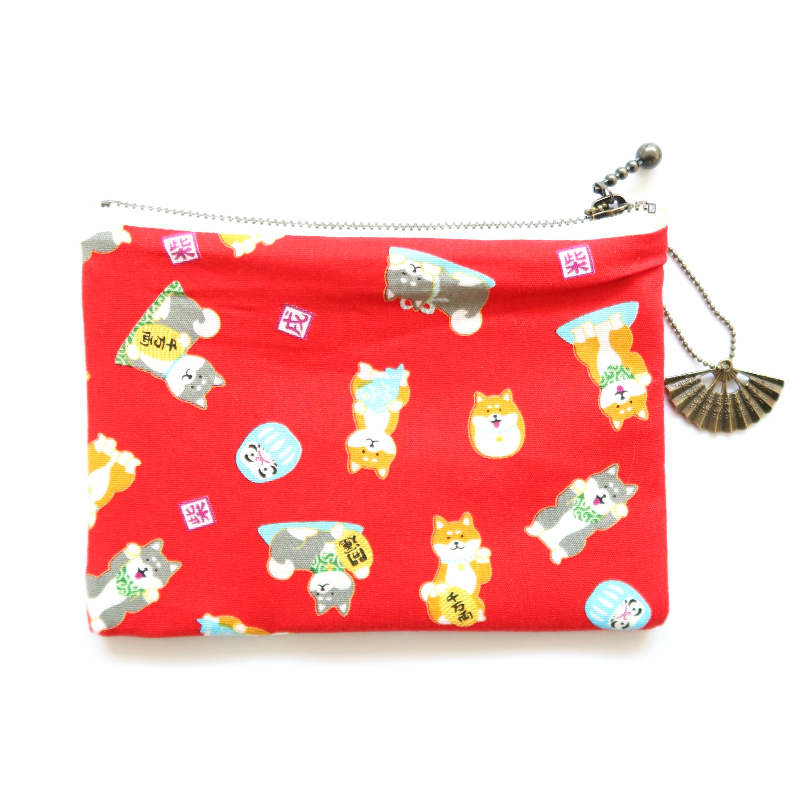 HUJI祤集Komon收纳包风の花招财阿柴