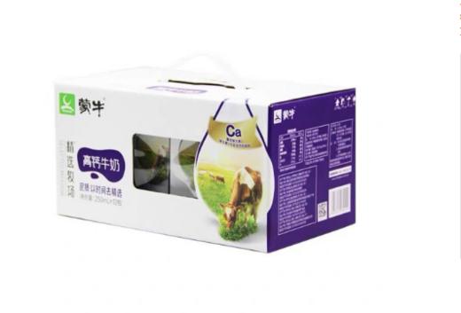 【37.9元/箱】蒙牛高钙牛奶250ml （1*12）10月日期0400647 商品图0