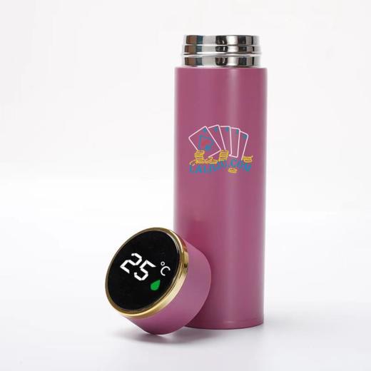 数显保温杯男士简约不锈钢水杯女显示温度初中学生测水温防摔杯子 商品图2