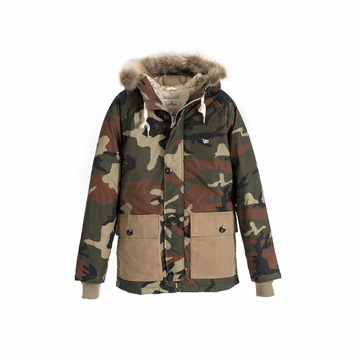 VinR/01200308/迷彩户外长款羽绒服 商品图1