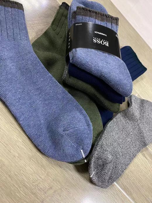 点此购买 boss男款混色纯棉双针高筒袜 外贸171688 商品图8