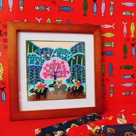 HUJI祤集纸品牧牛小童装饰画