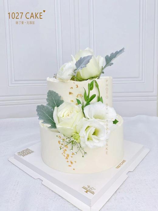 1027CAKE | 双层 鲜花 白色系 商品图1