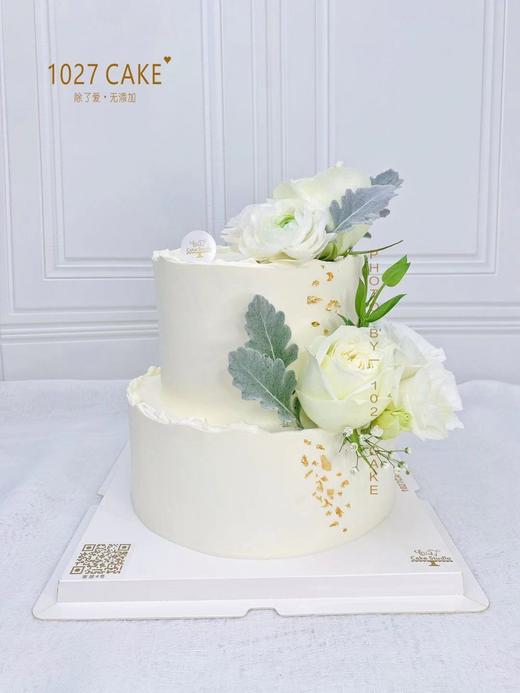 1027CAKE | 双层 鲜花 白色系 商品图2