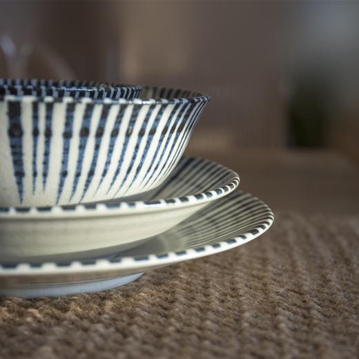 foundhome 日本竹蕴手作简约轻瓷家用陶瓷餐碗食器米饭碗圆形餐碗