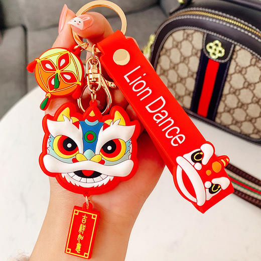 【新年礼物】个性中国风钥匙扣链潮流时尚醒狮包挂件情侣配饰创意礼品新年礼物 商品图6