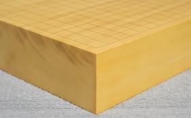 本榧3寸天柾独木一枚板围棋盘 日本熊须太刀目盛保证书桐木献上箱