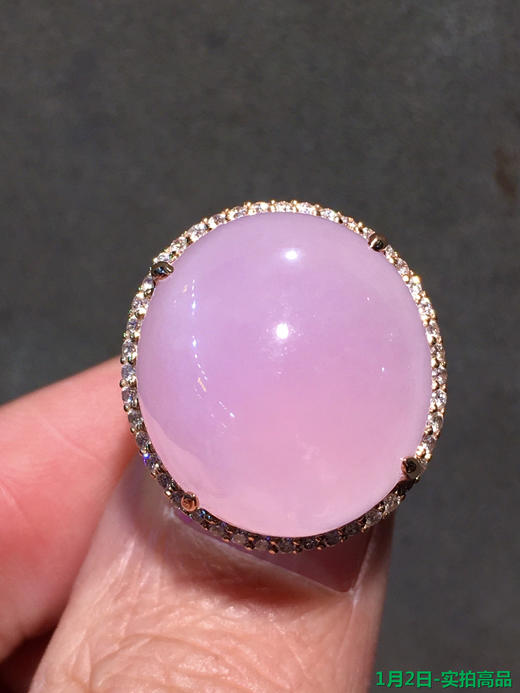 1月2日-实拍高品惊喜价21780冰种紫罗兰戒指翠色浓郁冰透水润