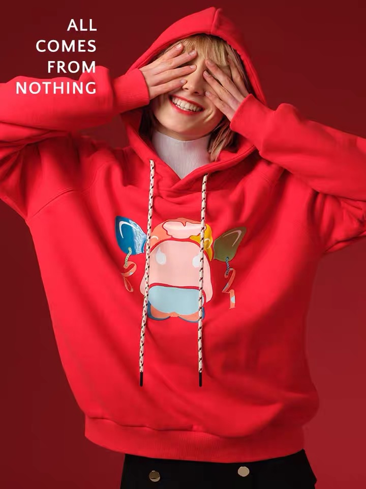 MOOMOO笑牛兜帽卫衣