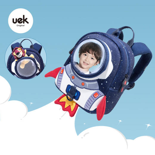 uek儿童书包幼儿园女防走失1-3-5岁 商品图2